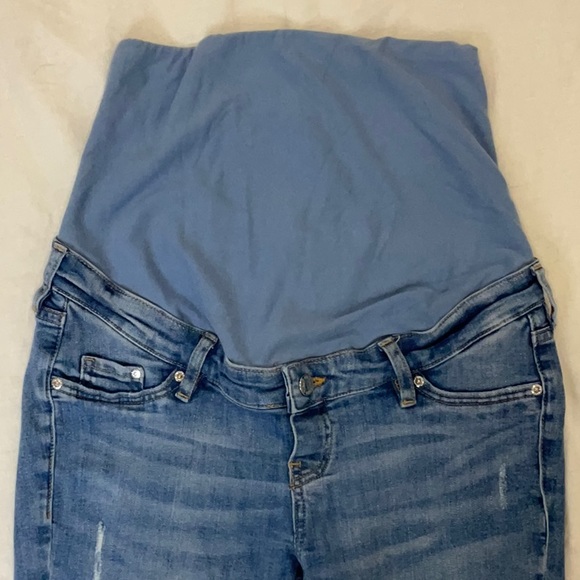 H&M Maternity Jeans | Size S | Denim | Full Coverage | Ripped Jeans | & Denim - Picture 3 of 7
